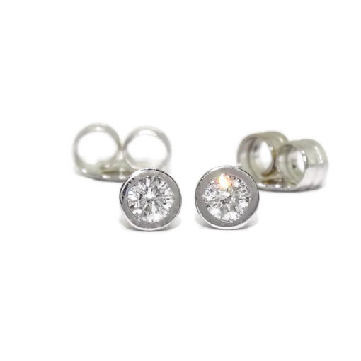 Pendientes de diamantes oro blanco brillantes 0.30 quilates