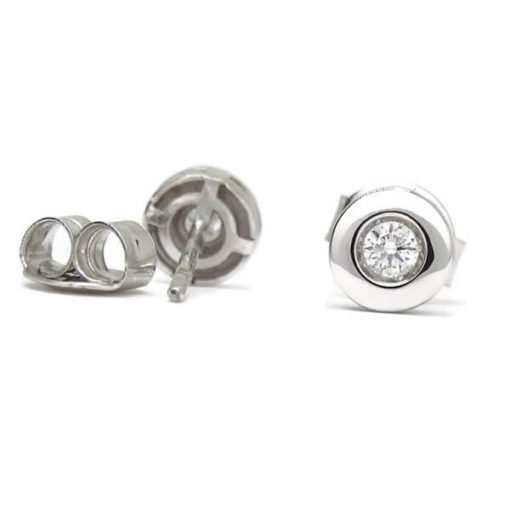 Pendientes diamantes oro blanco 0.24 quilates - Imagen 4