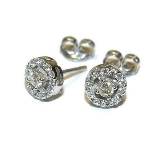 Pendientes  diamantes oro blanco 0.38 quilates