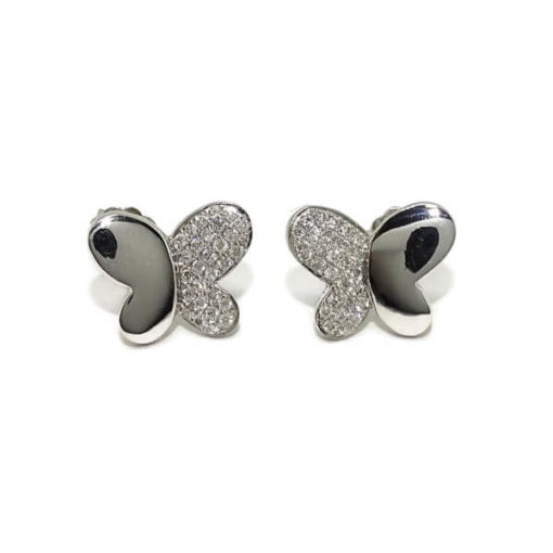 Pendientes mariposa diamantes oro blanco 0.32 quilates - Imagen 7