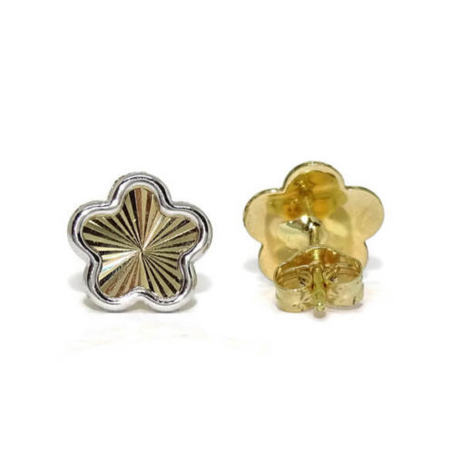 Pendientes flor bicolor - Imagen 4