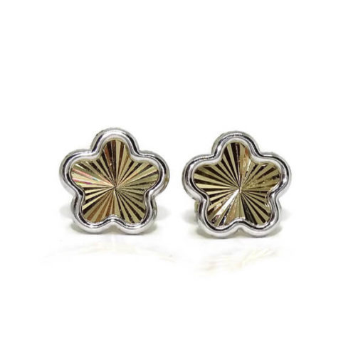 Pendientes flor bicolor