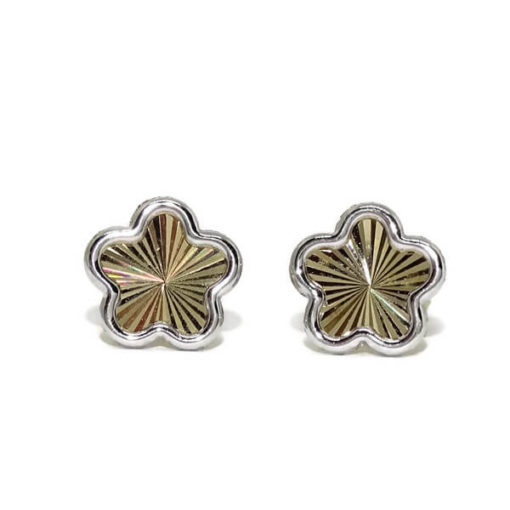 Pendientes flor bicolor - Imagen 5