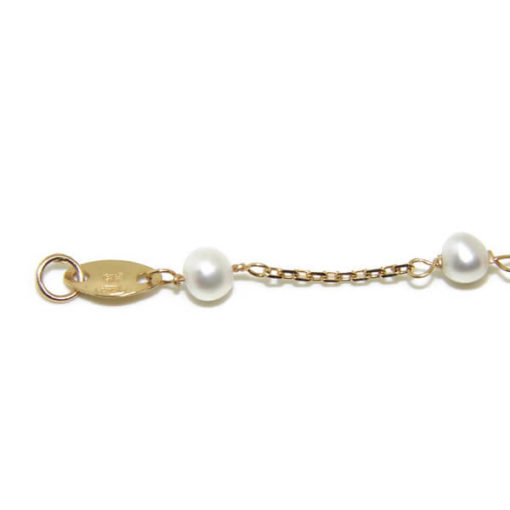 Pulsera bebe placa,  perlas y osos - Imagen 5