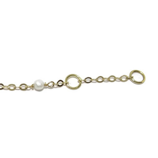 Pulsera para bebe con perlas y oro - Imagen 4