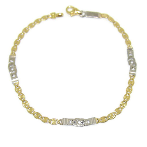 Pulsera bicolor oro