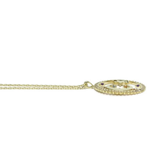 Collar de oro amarillo cielo estrellado - Imagen 4