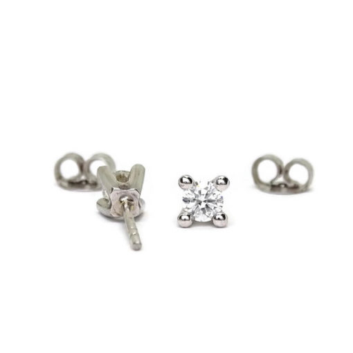 Pendientes diamantes 0,30cts 4 garras - Imagen 4