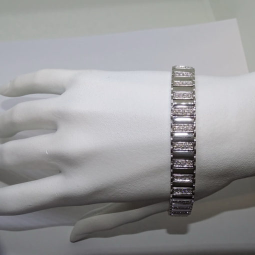 Brazalete oro blanco 1,41ctsn de diamantes - Imagen 2