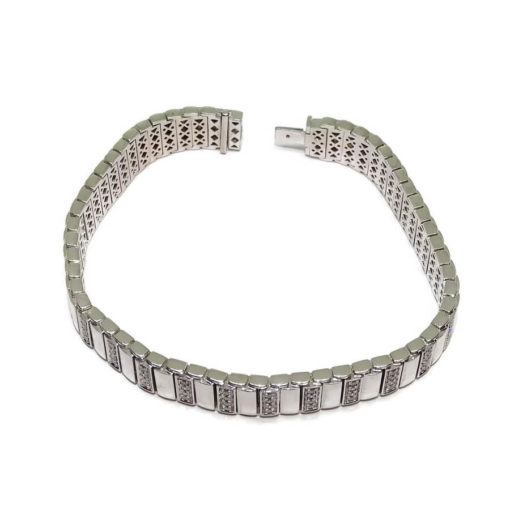 Brazalete oro blanco 1,41ctsn de diamantes - Imagen 3