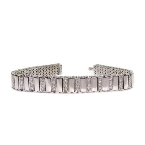 Brazalete oro blanco 1,41ctsn de diamantes