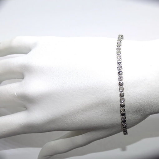 Pulsera diamantes 0,66cts chatones - Imagen 2