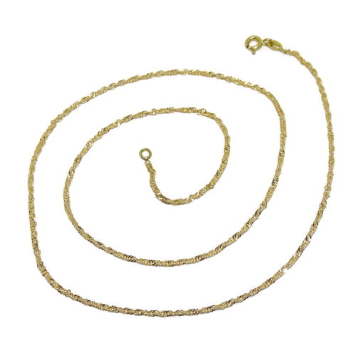 Cadena singapur de oro amarillo de 18k de 2mm de grosor y 50cm de larga con cierre reasA y 2.30gr de oro de 18k