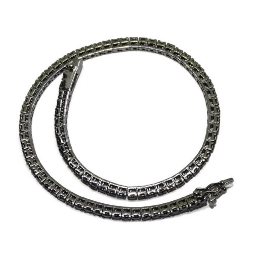 Pulsera Tipo Riviere de Diamantes Negros 3.00 cts - Imagen 7