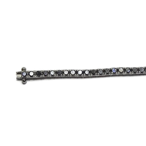 Pulsera Tipo Riviere de Diamantes Negros 3.00 cts - Imagen 5