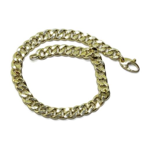 Pulsera de Oro Amarillo de 18k para Hombre modelo barbada hueca - Imagen 4