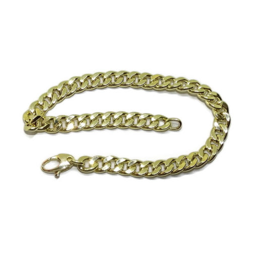 Pulsera de Oro Amarillo de 18k para Hombre modelo barbada hueca - Imagen 3