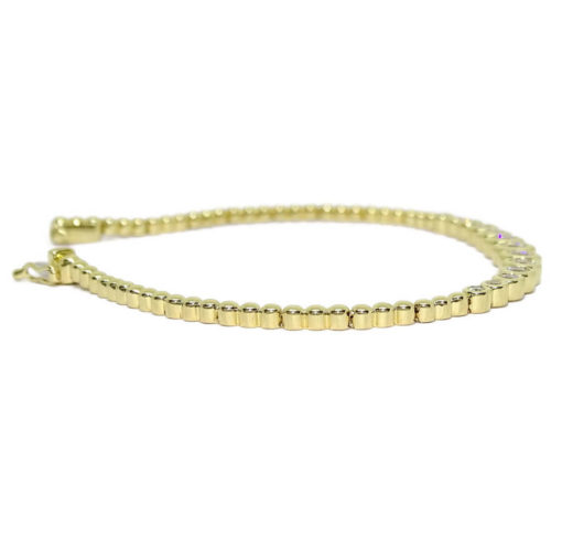 Pulsera de Oro de 18k con 13 Diamantes Talla Brillante de 0.95cts - Imagen 3