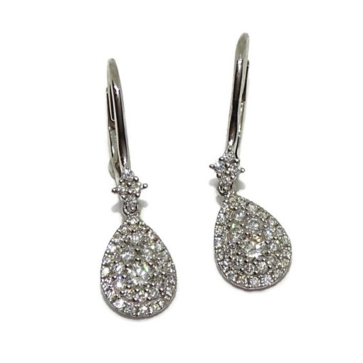 Pendientes de oro de 18k con 0.69cts de diamantes. 2.40cm de largos. Ideal novias, pedidas, fiesta. - Imagen 6