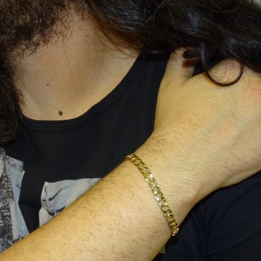 Pulsera de Oro Amarillo de 18k para Hombre Tipo barbada de 21.00cm de Larga, 6.5mm de Ancha - Imagen 2