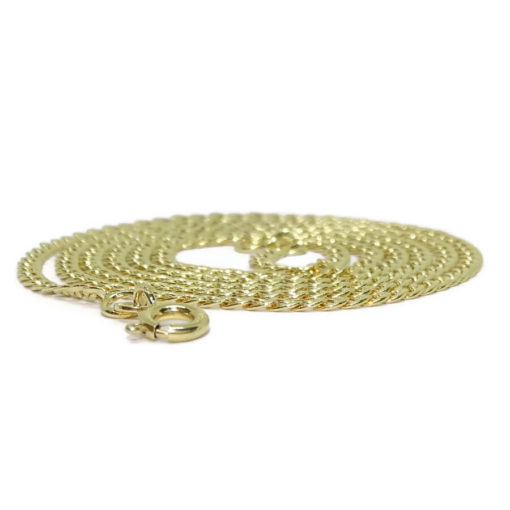 Cadena barbada de Oro Amarillo de 18k de 60cm para Hombre de 2.00mm de Grosor - Imagen 3