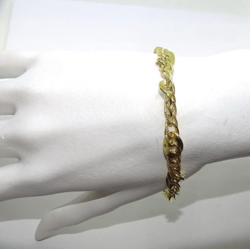 Pulsera para mujer de 6mm de ancha todo oro amarillo 18k - Imagen 5