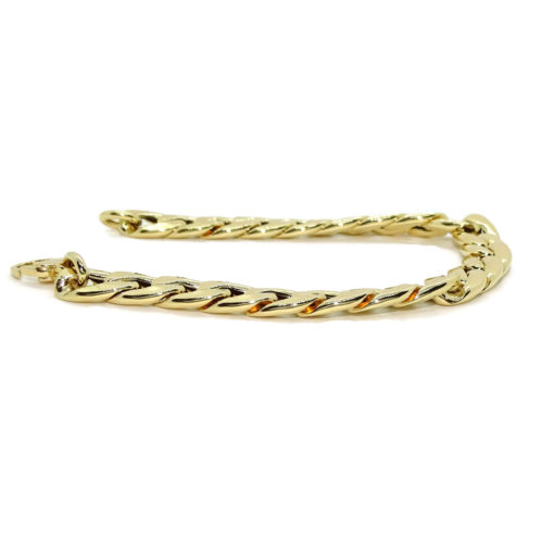 Pulsera para Hombre de Oro Amarillo de 18k barbada plana de 1.10 cm de Ancha 22.00cm de Larga. 12.40 gr de oro de 18k - Imagen 6