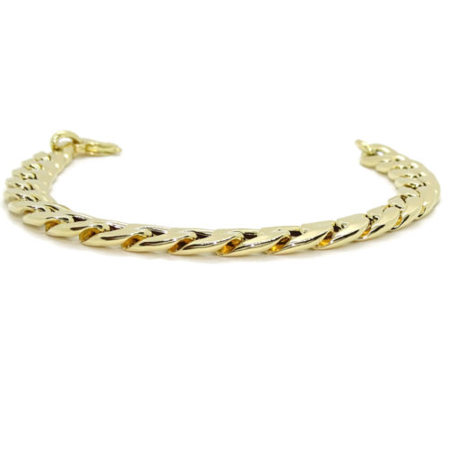 Pulsera para Hombre de Oro Amarillo de 18k barbada plana de 1.10 cm de Ancha 22.00cm de Larga. 12.40 gr de oro de 18k - Imagen 3