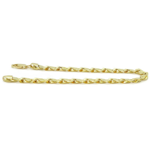 Pulsera de Oro Amarillo de 18k para Hombre modelo ochos planos hueca de 20.50cm de Larga - Imagen 7