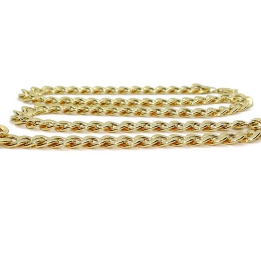 Cadena muy grande para hombre de oro amarillo de 18k tipo barbada hueca de 24.20gr de oro de 18k - Imagen 5