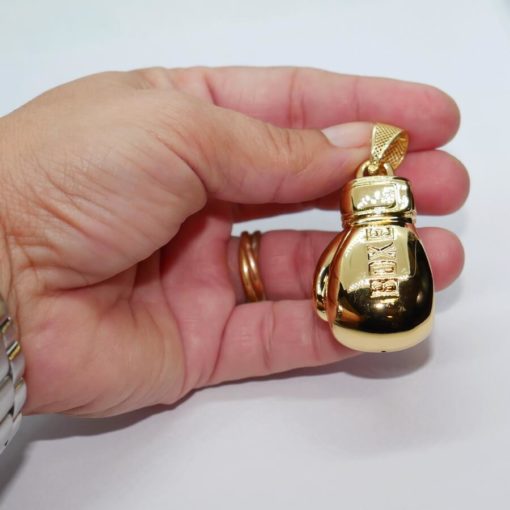 Colgante grande de oro para hombre de guante de oro de boxeo. 5.60 gr todo oro 18k - Imagen 2