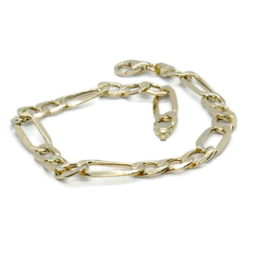 Pulsera de Oro Amarillo de 18k para Hombre modelo clásico 3x1 de 19.50 cm de Larga, 6.00 mm de Ancha y 5.30gr de peso de Oro de 18k - Imagen 8