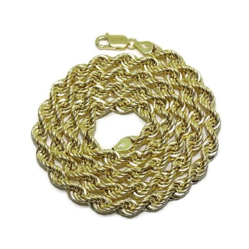 Collar muy grande de oro para hombre de guante de oro de boxeo y cordón salomónico de 60.00cm. 26.90 gr de oro de 18k - Imagen 8